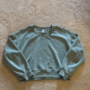 lululemon Soft Streme crew cropped Crater Blue Size 6